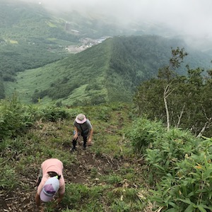 尻別岳　急坂