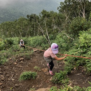 尻別岳　ロープ場