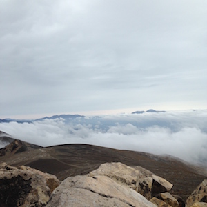 十勝岳山頂から見た雲海
