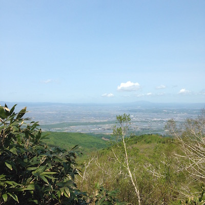 深川市を見下ろす